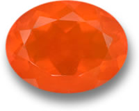 オレンジ色のメキシコ ファイア オパールの宝石