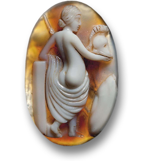 古代ローマの金星瑪瑙カメオ - 愛の女神