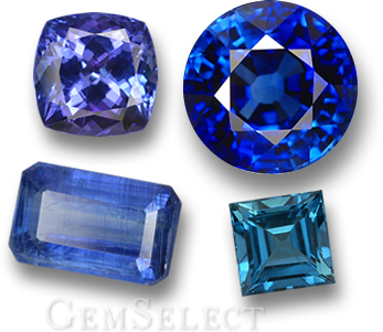 青い宝石 - タンザナイト、サファイア、カイヤナイト、ブルー トパーズ