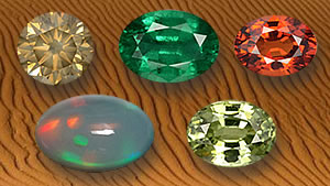 砂漠の宝石: ダイヤモンド、エメラルド、スペサルタイト、オパール、デマントイド ガーネット