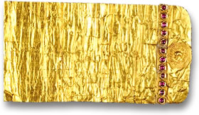 ビルマ国王アランパヤからイギリス国王ジョージ二世へ宛てたルビーで飾られた金色の手紙