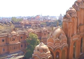 風の宮殿から見たピンクシティ、ジャイプール
