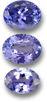 バイオレットブルーのタンザナイト宝石