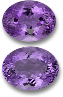 紫色のアメジストの宝石