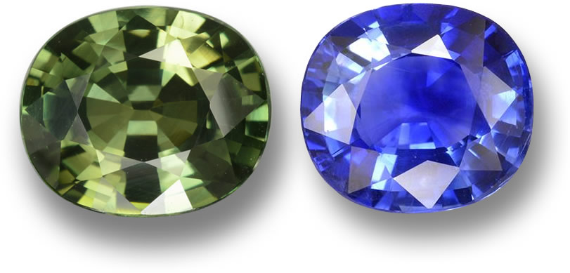 GemSelectの2つのサファイアジェムストーン-大きな画像