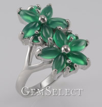 販売のための瑪瑙リング Green Agate Gemstone Ring