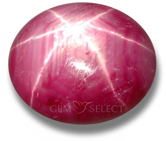 GemSelect のスター ルビー宝石 - 大きな画像