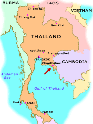 タイの地図 - チャンタブリー