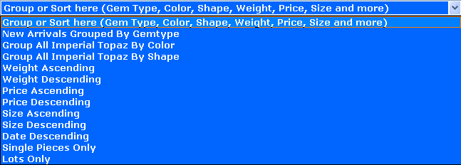 GemSelect の検索と並べ替え