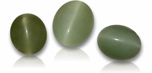 ルースクォーツキャッツアイ 4.76ct 緑がかった灰色 クォーツ