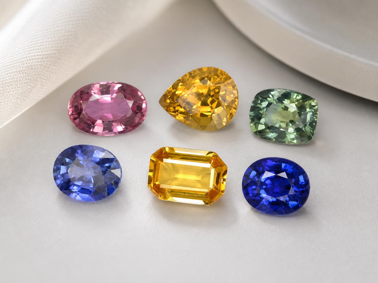 7x5mmのルースサファイア宝石(サイズ調整済み)