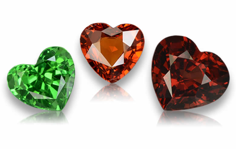Heart Shaped Garnets: Natural Garnet Hearts for Jewelry, Wholesale Heart Shaped Garnets