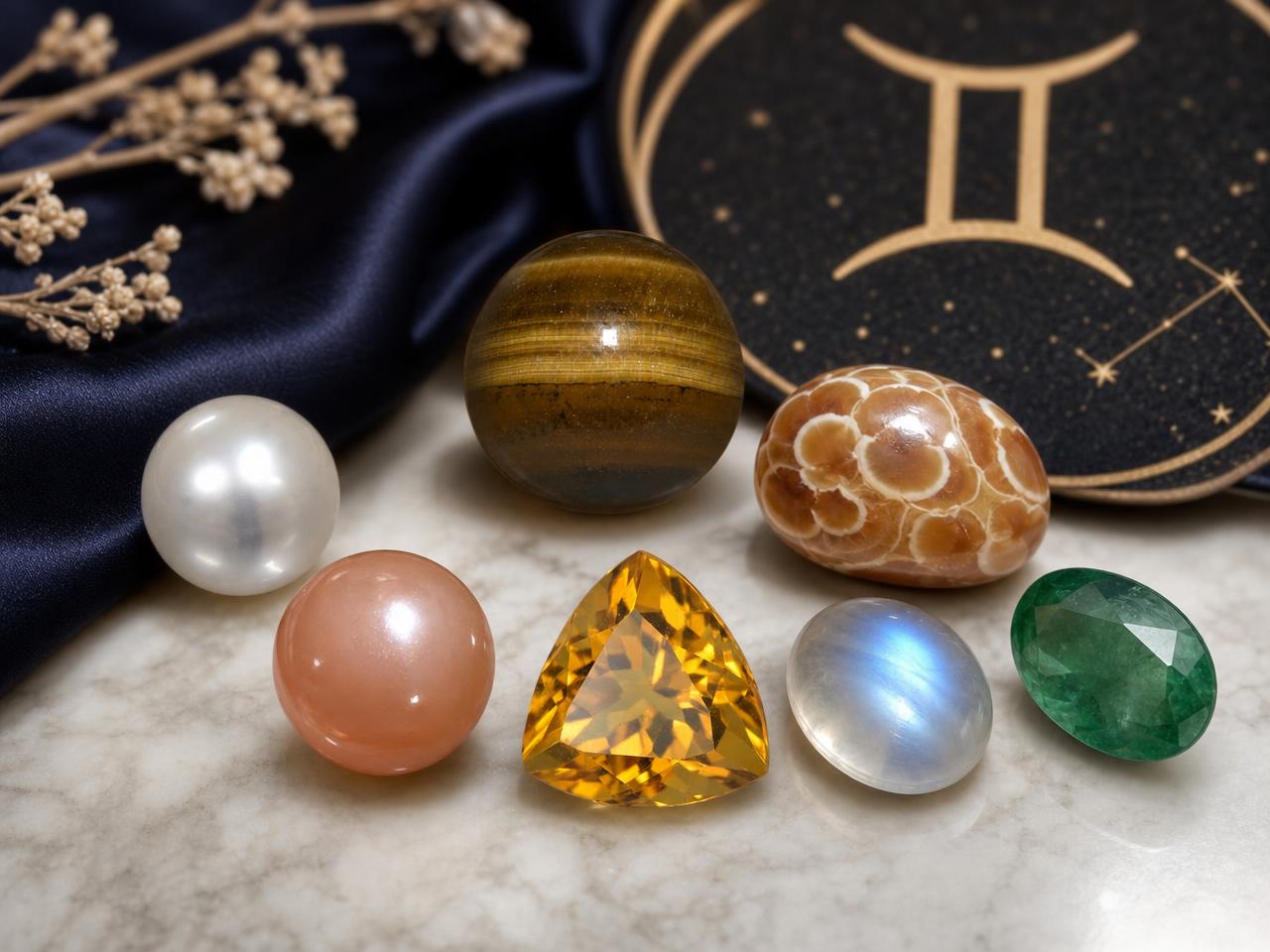 星座ジュエリー用の天然ルースジェミニ誕生石
