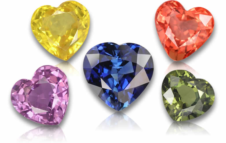 Loose Heart-Shaped Sapphires, Shop Natural Heart-Cut Sapphire Gemstones, Wholesale Heart Sapphires