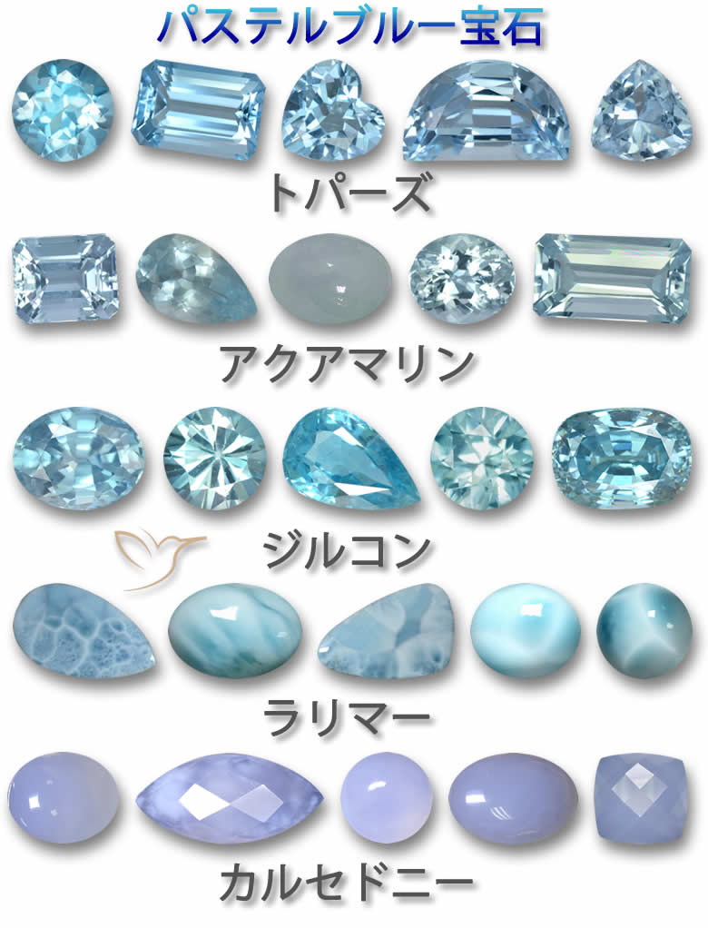 パステルブルー宝石