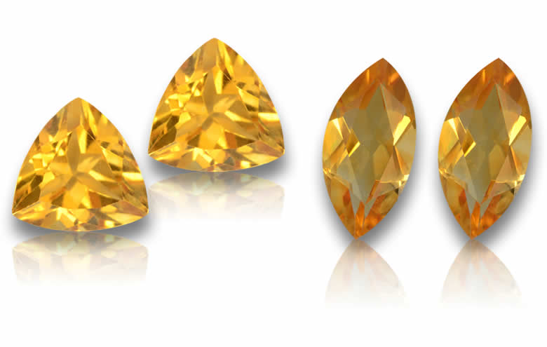 イヤリングやカスタムジュエリーにぴったりのシトリンペア