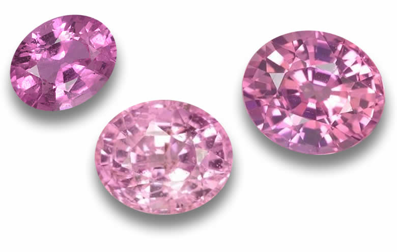 Oval Pink Sapphire Gemstones - Natural, Certified