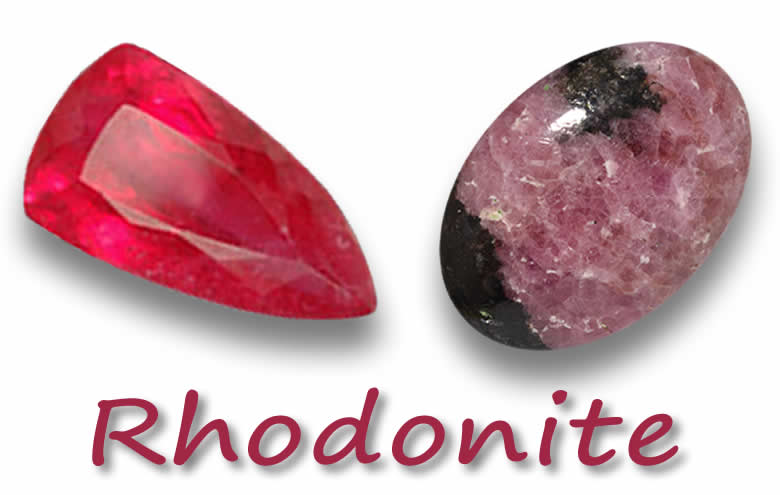 Shop Loose Rhodonite - Natural Rhodonite Gemstones, Cabochons and Beads for Jewelry