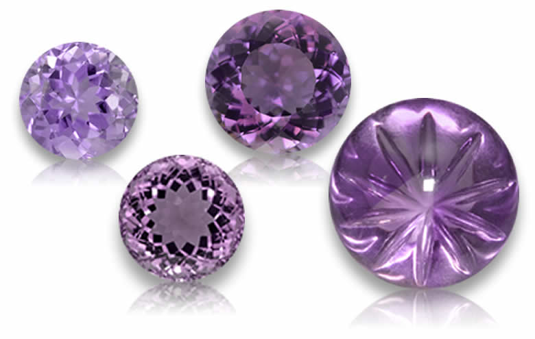 Round Amethyst: Round-Cut Amethyst Stones, Faceted and Cabochons. Buy Natural Wholesale Round Amethyst