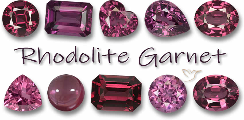 紫がかった赤色のロードライトガーネット