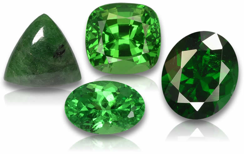 Tsavorite Garnet Gemstones - Natural, Certified
