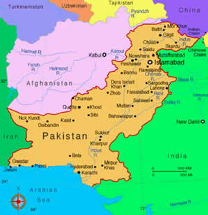 パキスタンの地図