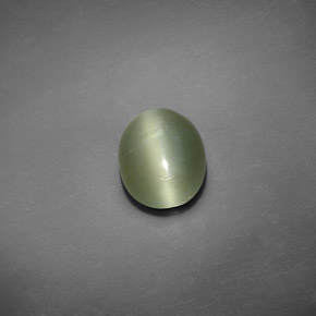 1.93カラットの天然グリーンActinolite Cat's Eye（9.2×7.4 mm・オーバルカット）