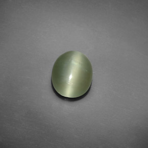 1.93カラットの天然グリーンActinolite Cat's Eye（9.2×7.4 mm・オーバルカット）