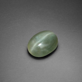 2.21カラットの天然グリーンActinolite Cat's Eye（10.1×8 mm・オーバルカット）