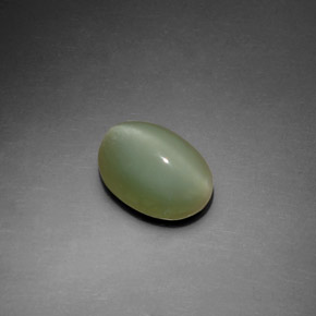 2.22カラットの天然グリーンActinolite Cat's Eye（9.9×7.6 mm・オーバルカット）