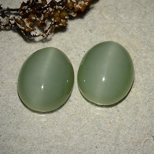 Shop natural 12.17ct Medium Light-Green アクチノライト キャッツアイ gems, 楕円形, from アメリカ at GemSelect. In stock, global shipping!