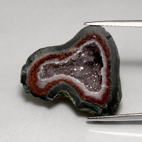 17.96カラットの天然マルチカラーアゲートジオード、ファンシーシェイプ、オペーク