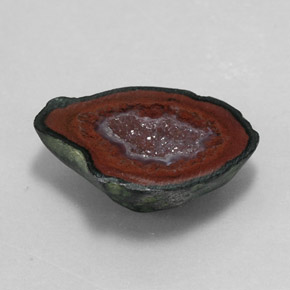 7.69カラットの天然マルチカラーアゲートジオード（18.4×13.3 mm・ファンシーシェイプ）