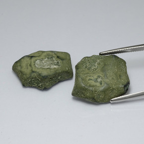 カラットの天然マルチカラーアゲートジオード（23.6×20.9 mm・ファンシーシェイプ）