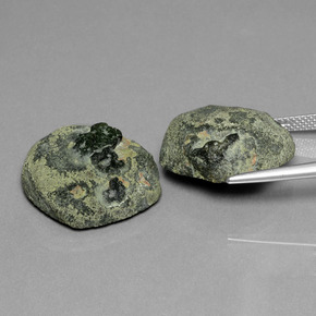カラットの天然マルチカラーアゲートジオード（19.9×18.4 mm・ファンシーシェイプ）