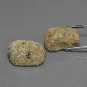 19.68カラットの天然マルチカラーアゲートジオード（18.9×14.4 mm・ファンシーシェイプ）