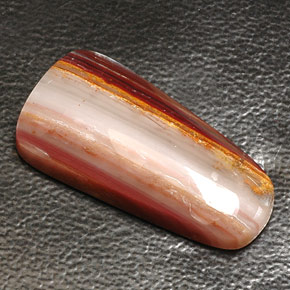 11.21カラットの天然マルチカラーアゲート（26.1×13 mm・透明）