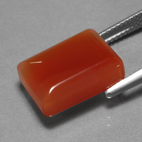 10.71カラットの天然オレンジ瑪瑙、透明、透明/半透明