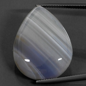 27.72カラットの天然マルチカラーアゲート（26.2×20.1 mm・透明）