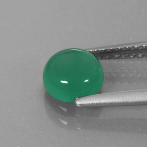 1.01カラットの天然グリーン瑪瑙、透明、透明/半透明