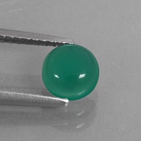 0.89カラットの天然グリーンアゲート（6.17 mm・透明）