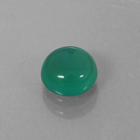 0.89カラットの天然グリーンアゲート（6.17 mm・透明）