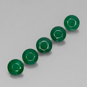 カラットの天然グリーンアゲート（4.03 mm・透明）
