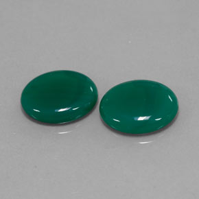 カラットの天然グリーンアゲート（12.1×10.1 mm・透明）
