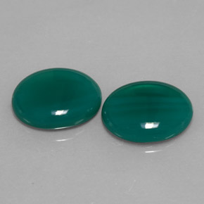 カラットの天然グリーンアゲート（12.1×10 mm・透明）