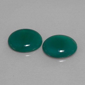 カラットの天然グリーンアゲート（11.1×9.1 mm・透明）
