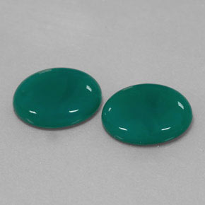 カラットの天然グリーンアゲート（12.1×10.1 mm・透明）