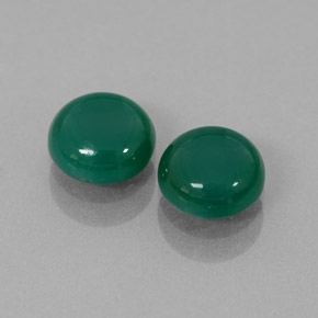 カラットの天然グリーンアゲート（6.07 mm・透明）