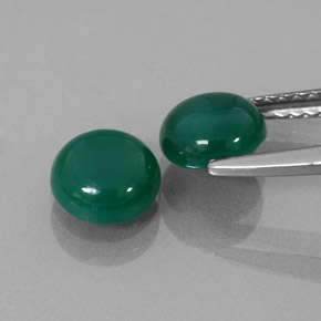 カラットの天然グリーンアゲート（6.07 mm・透明）