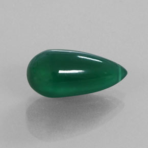 6.16カラットの天然グリーンアゲート（16.5×7.8 mm・透明）